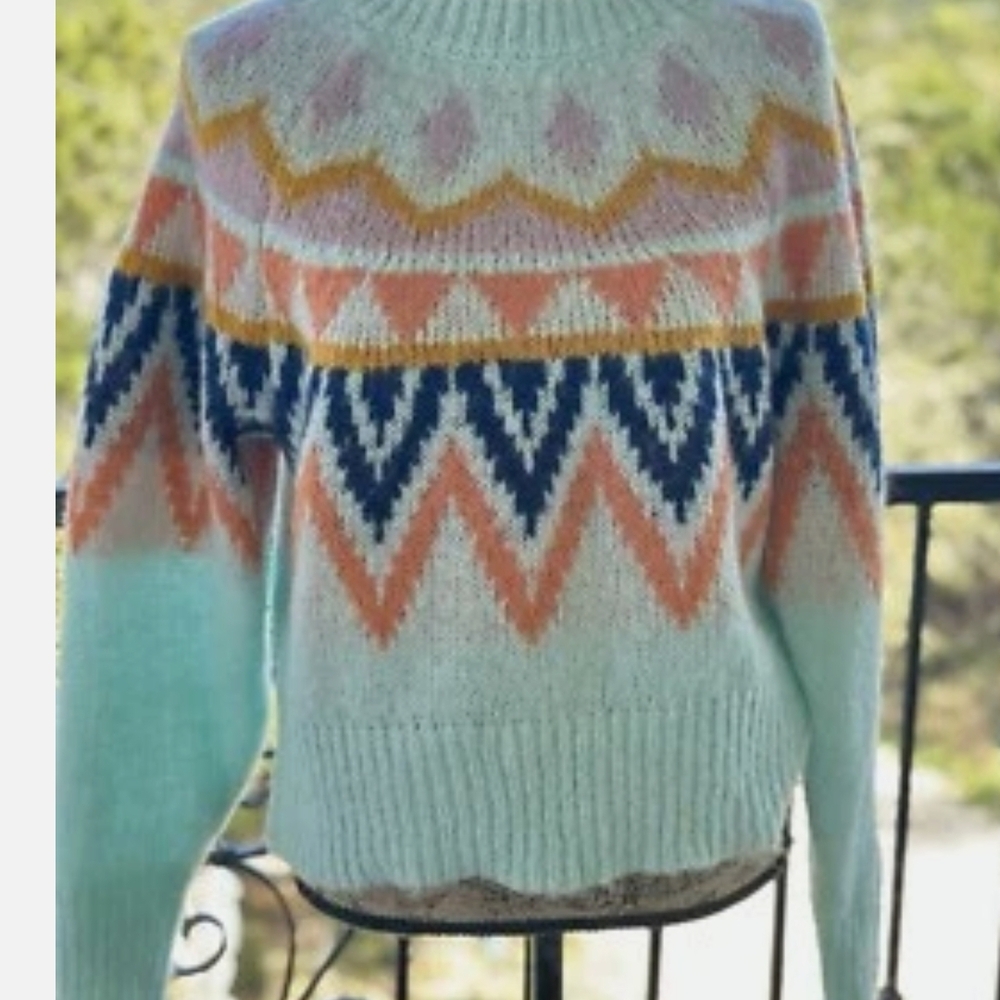 Cat & Jack Pastel Chevron Pattern Sweater